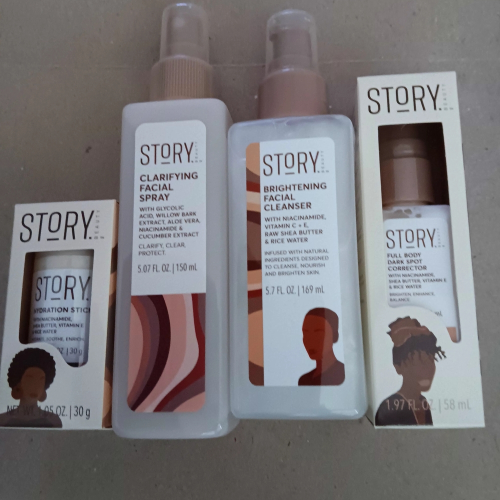 Story Beauty Products Facial Cleanser, Spray, Spot Corrector & Hydrating Stick